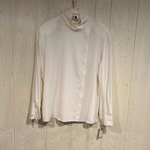 Evan Picone Vintage Cream Long Sleeve Top Size 14 NWT